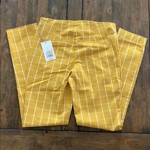 A New Day NWT Pants Mustard Cream Elastic Waist 0